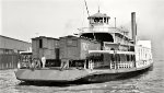 Loaded rail ferry.